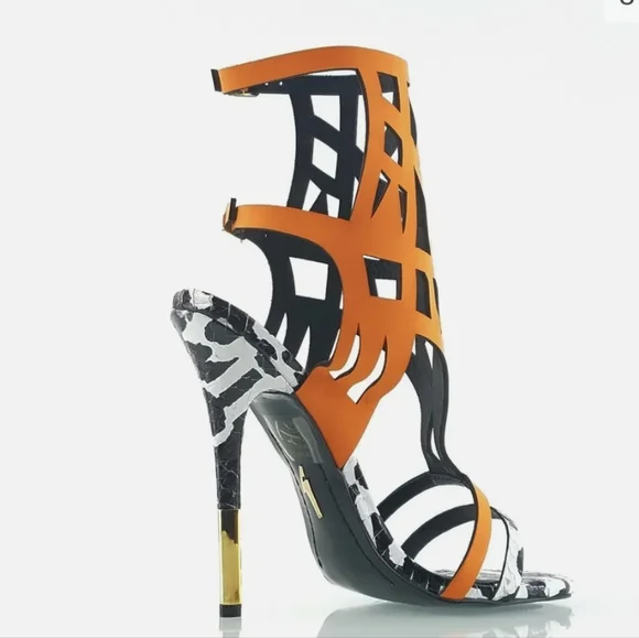 Lust for Life Fusion Sunburst Orange heel's,Size 8 NWT - Picture 2 of 4